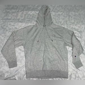 Champion classic fleece hoodie in bleached stone cream heather